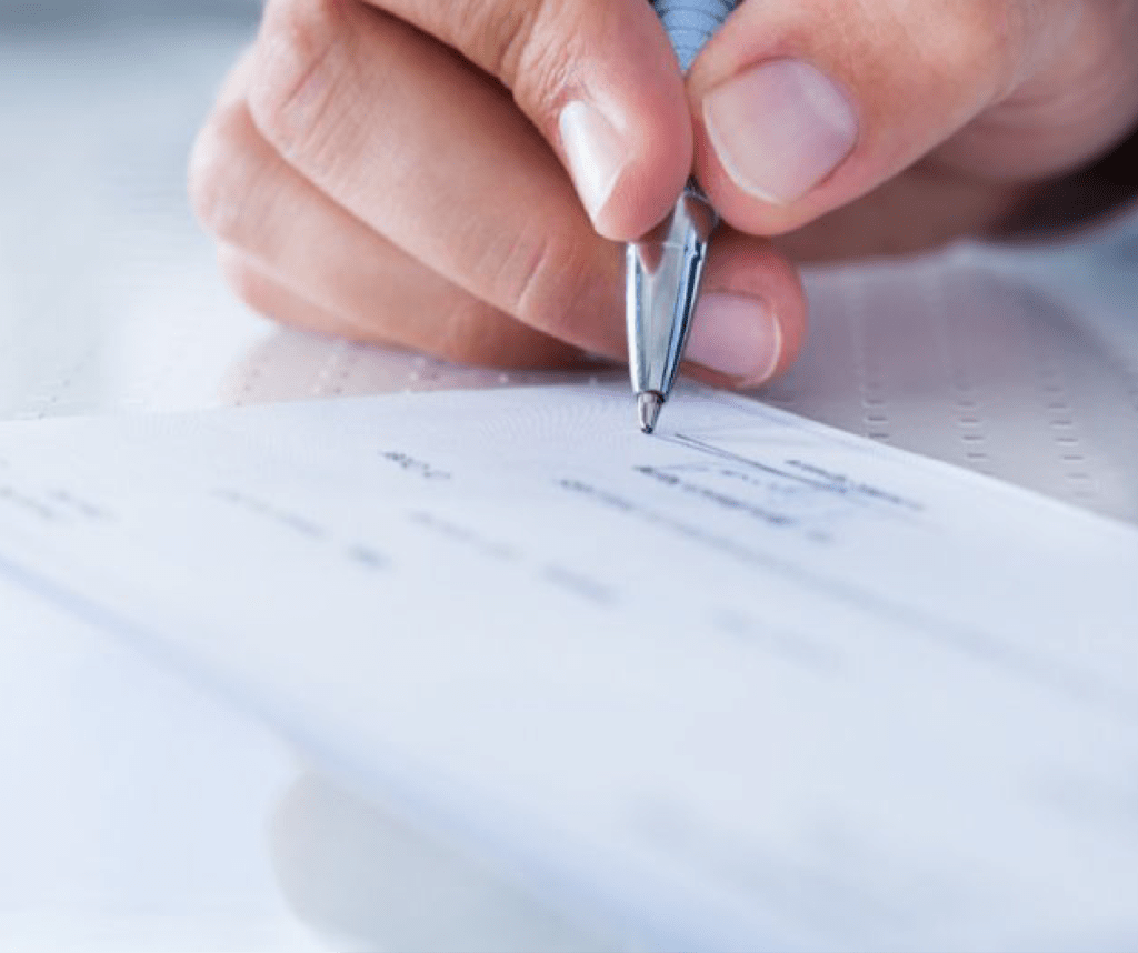 Firma final de cheque